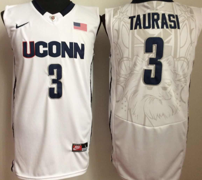 NCAA Men Uconn Huskies 3 taurasi White